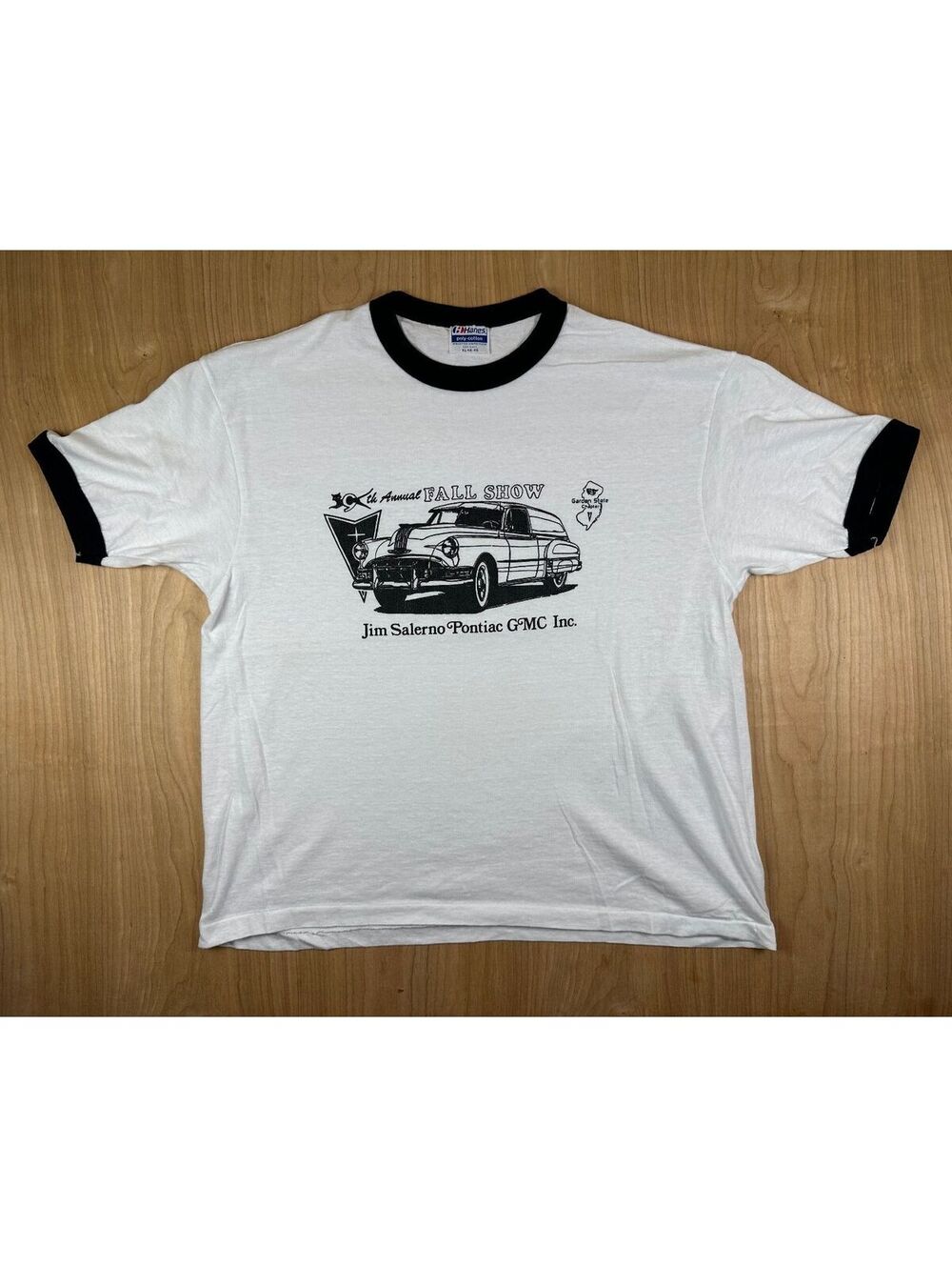 Vintage 80s Pontiac GMC car show Ringer tshirt Single Stitch xlarge grand prix